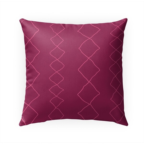 CASBAH DIAMONDS MAGENTA Indoor|Outdoor Pillow By Becky Bailey - 18X18