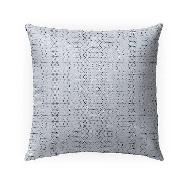 SHIBORI DIAMONDS BLUE Indoor|Outdoor Pillow By Becky Bailey - 18X18