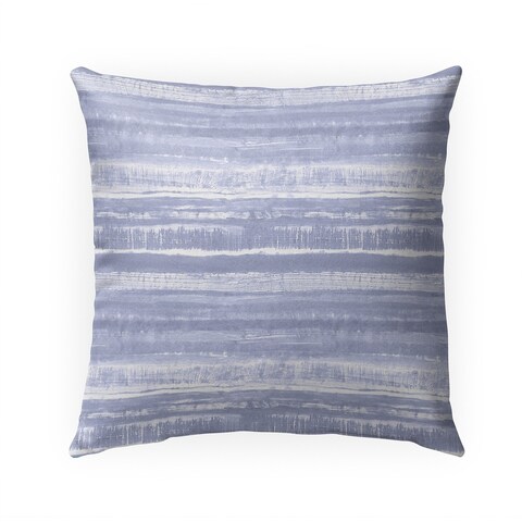 WASHY WATERCOLOR STRIPE PERIWINKLE Indoor Outdoor Pillow by Kavka Designs - 18X18