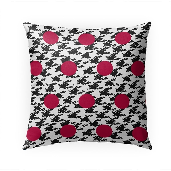 HARRIS BLACK AND RED Indoor|Outdoor Pillow By Becky Bailey - 18X18