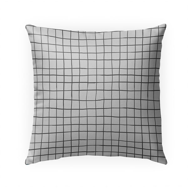 GRIDLINES GREIGE Indoor|Outdoor Pillow By Becky Bailey - 18X18