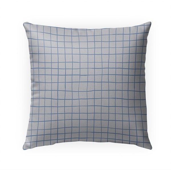GRIDLINES BLUE Indoor|Outdoor Pillow By Becky Bailey - 18X18