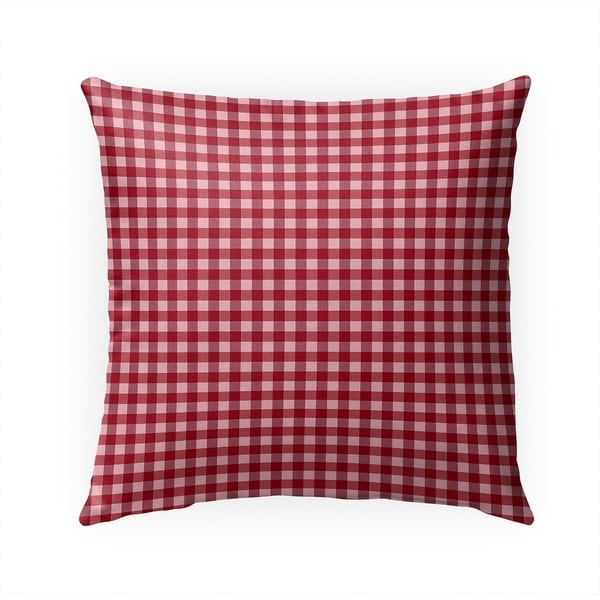 SMALL PLAID RED Indoor|Outdoor Pillow By Becky Bailey - 18X18