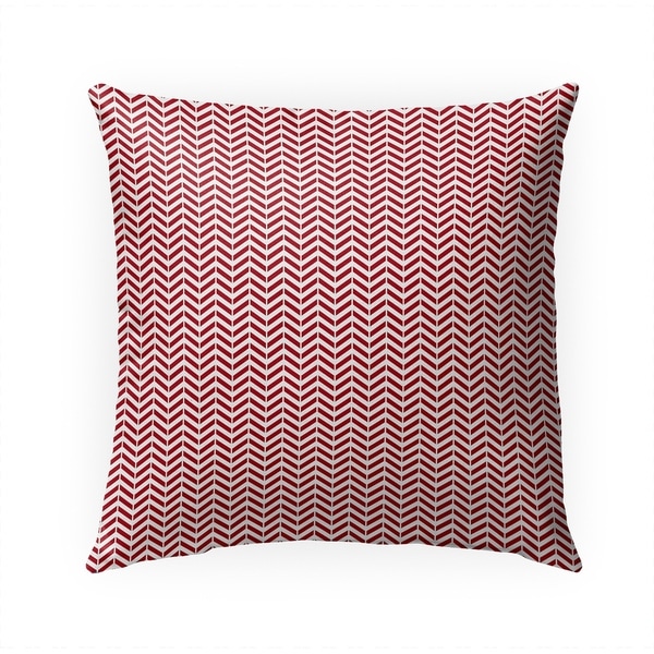 MINI CHEVRON RED Indoor|Outdoor Pillow By Becky Bailey - 18X18