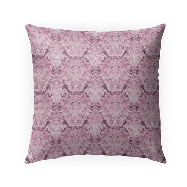 INKBLOT WATERCOLOR DAMASK PINK Indoor|Outdoor Pillow By Becky Bailey - 18X18