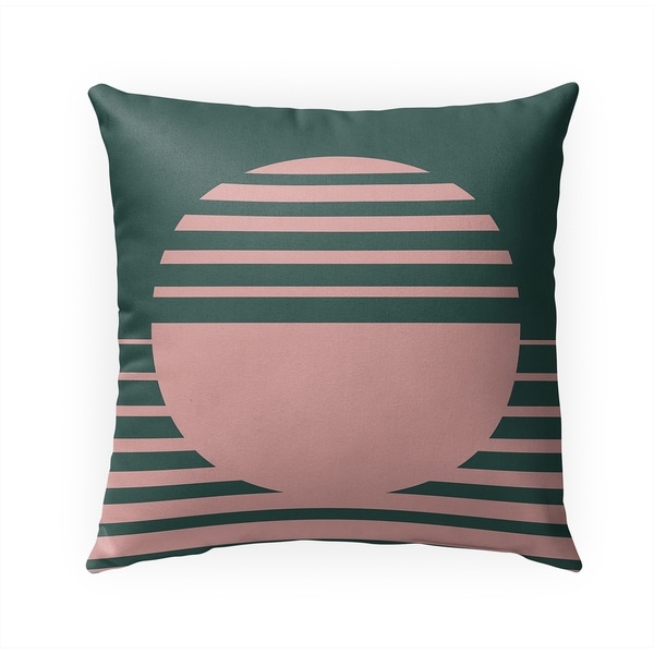 RISING SUN GREEN Indoor|Outdoor Pillow By Becky Bailey - 18X18
