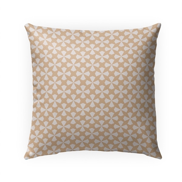 STARBURST TAN Indoor|Outdoor Pillow By Becky Bailey - 18X18