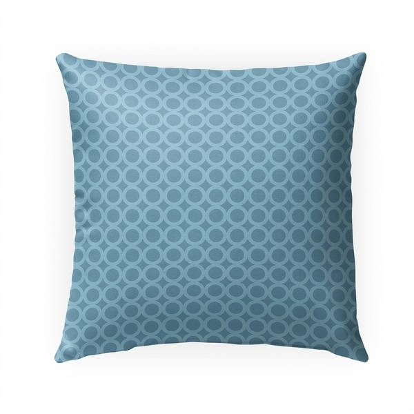 SIMPLE CIRCLES BLUE Indoor|Outdoor Pillow By Becky Bailey - 18X18