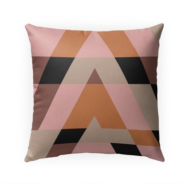 TRIANGLES PINK Indoor|Outdoor Pillow By Becky Bailey - 18X18