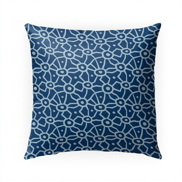 DOODLE BLUE Indoor|Outdoor Pillow By Becky Bailey - 18X18