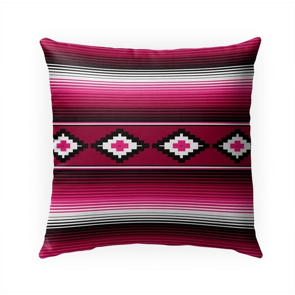 MODERN SERAPE MAGENTA Indoor|Outdoor Pillow By Becky Bailey - 18X18