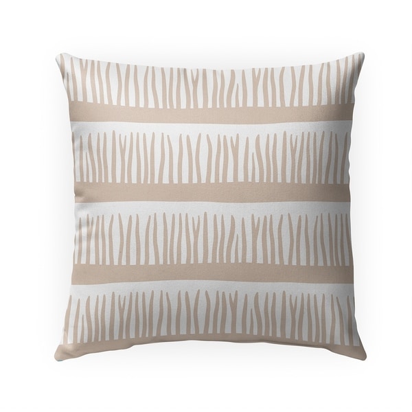 BLADES OF GRASS TAN Indoor|Outdoor Pillow By Becky Bailey - 18X18