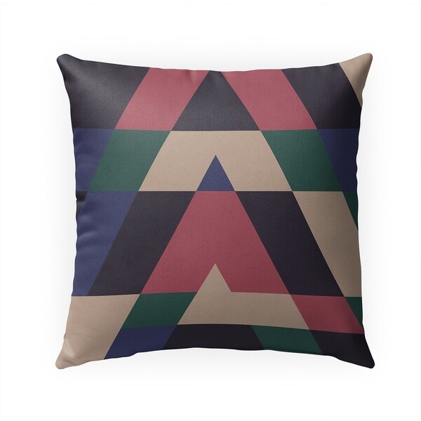 TRIANGLES BLUE Indoor|Outdoor Pillow By Becky Bailey - 18X18