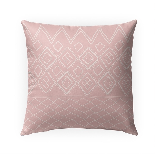 BENI MOROCCAN PRINT PINK Indoor|Outdoor Pillow By Becky Bailey - 18X18