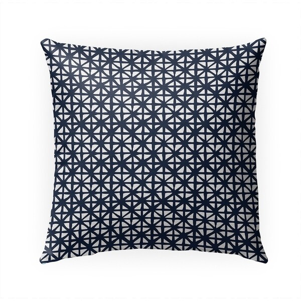 CARVED GRID NAVY Indoor|Outdoor Pillow By Becky Bailey - 18X18