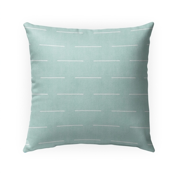 BLOCK PRINT LINES MINT Indoor|Outdoor Pillow By Becky Bailey - 18X18