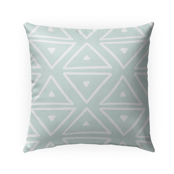 BIG TRIANGLES MINT Indoor|Outdoor Pillow By Becky Bailey - 18X18