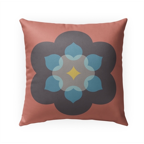 MODERN BLOOM CORAL Indoor|Outdoor Pillow By BG Riley - 18X18