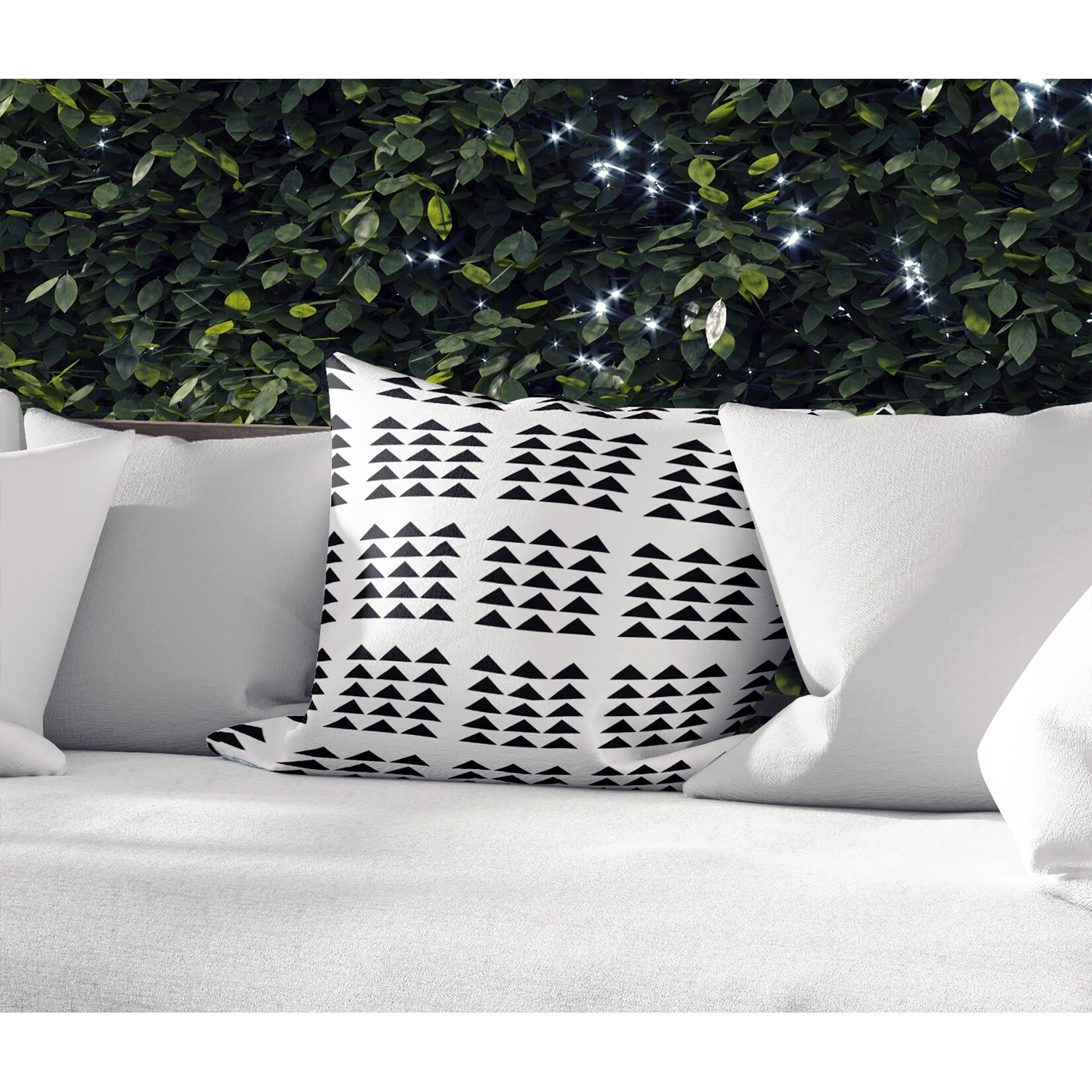 Black/White KAVKA Designs Lo Indoor-Outdoor Pillow, Size: 18X18X6 - - TRADITIONS Collection TELAVC8158OD18 Black/White KAVKA Designs Lo Indoor-Outdoor Pillow, Size: 18X18X6 - - TRADITIONS Collection TELAVC8158OD18