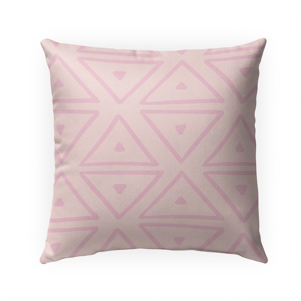 BIG TRIANGLES PINK Indoor|Outdoor Pillow By Becky Bailey - 18X18