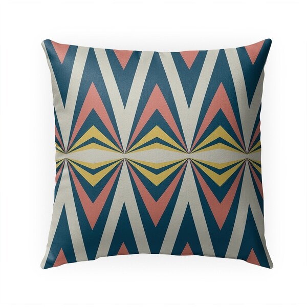 MODERN TRIBAL BLUE Indoor|Outdoor Pillow By BG Riley - 18X18