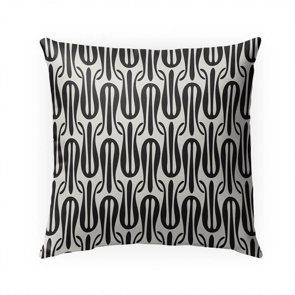 NARROW TULIPS B+W Indoor|Outdoor Pillow By BG Riley - 18X18