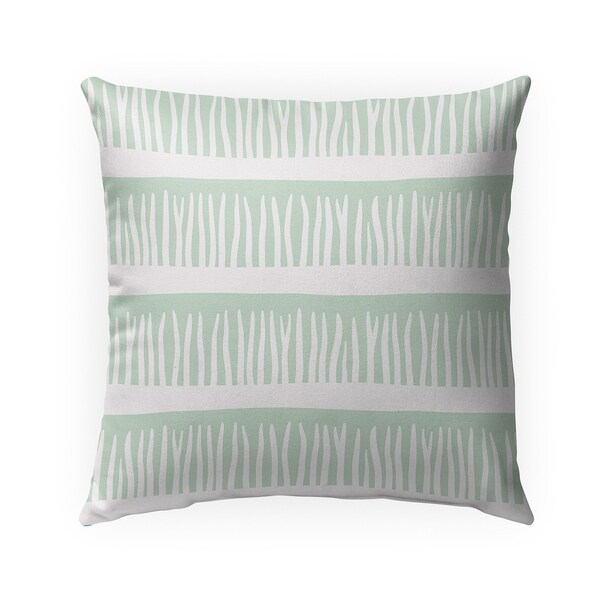 BLADES OF GRASS MINT Indoor|Outdoor Pillow By Becky Bailey - 18X18