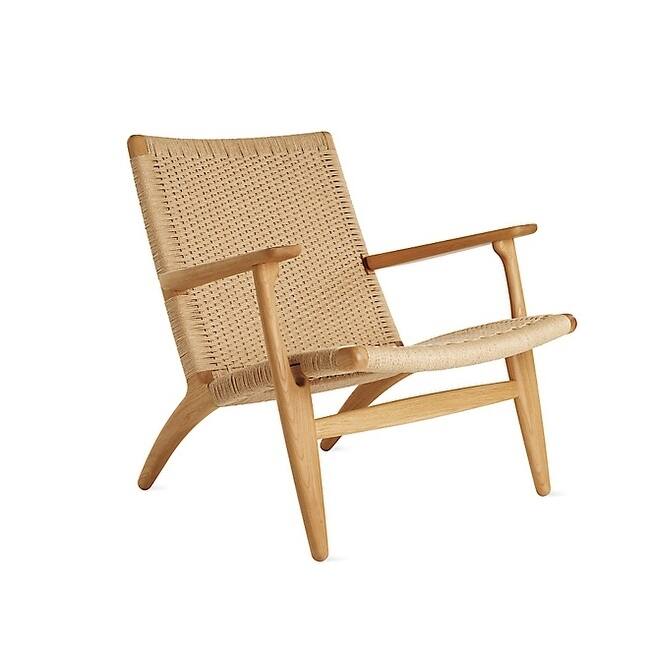 Easy Sungar Ash Chair with Woven Upholstery