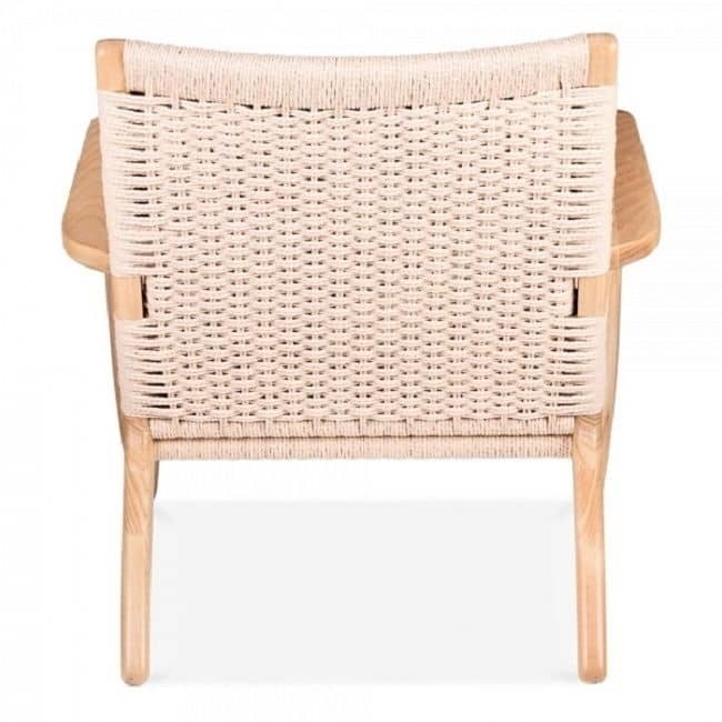 Easy Sungar Ash Chair with Woven Upholstery