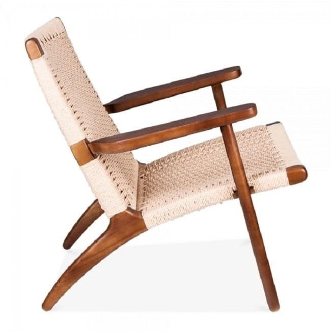 Easy Sungar Ash Chair with Woven Upholstery