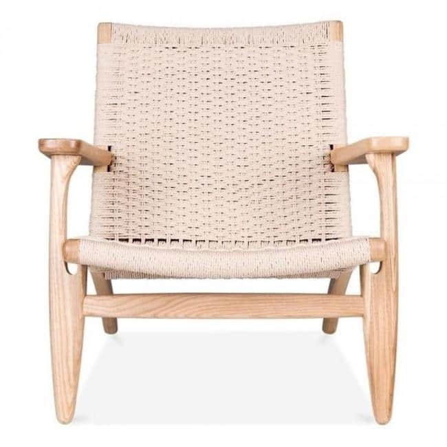 Easy Sungar Ash Chair with Woven Upholstery