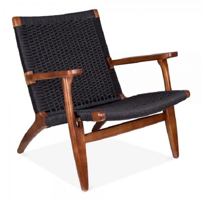 Easy Sungar Ash Chair with Woven Upholstery