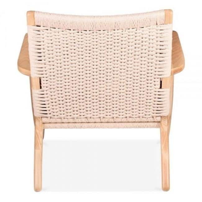 Easy Sungar Ash Chair with Woven Upholstery