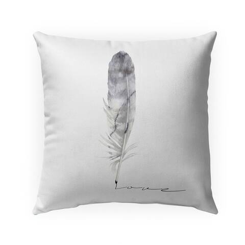 FEATHER LOVE Indoor Outdoor Pillow by Kavka Designs - 18X18