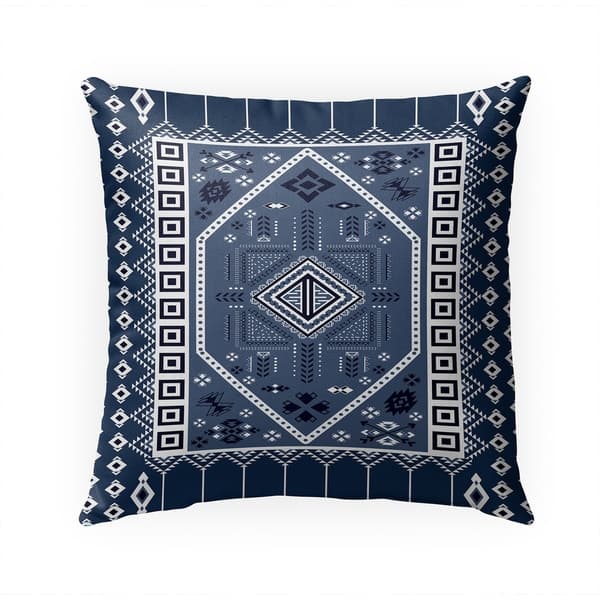 Outdoor Pillows with Insert Navy 18x18 Patio Accent Throw Pillows