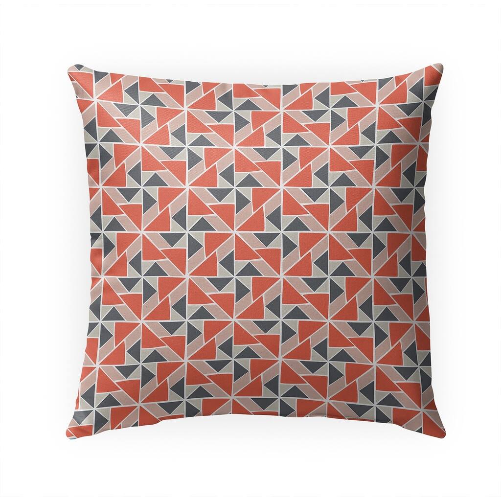 TANGRAM CORAL Indoor|Outdoor Pillow By Kavka Designs - 18" x 18"