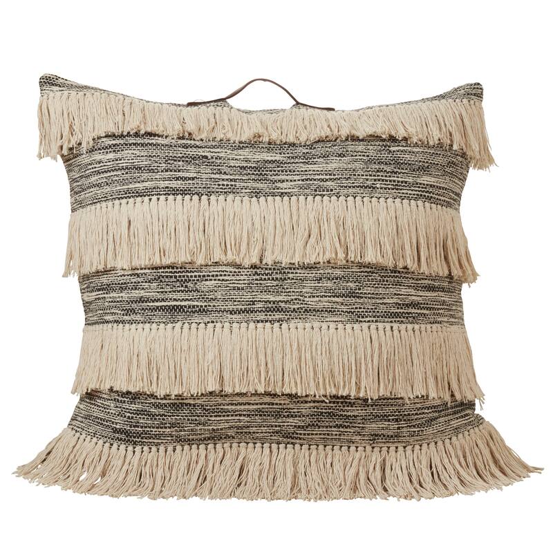 Floor Pillow With Tassel Design