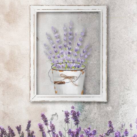 Painted Lavender in Bucket Screen 15x19"