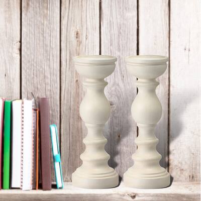 Resin Nantucket Candlestick 12"