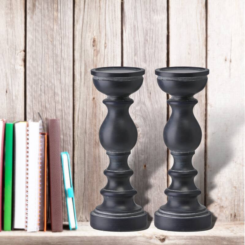 Resin Nantucket Candlestick 12"