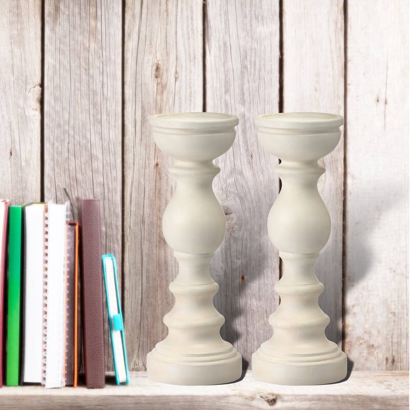 Resin Nantucket Candlestick 12"