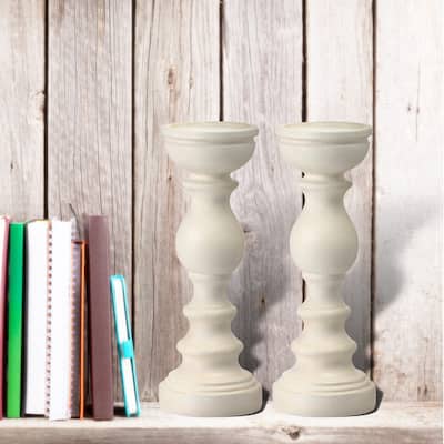 Resin Nantucket Candlestick 12"