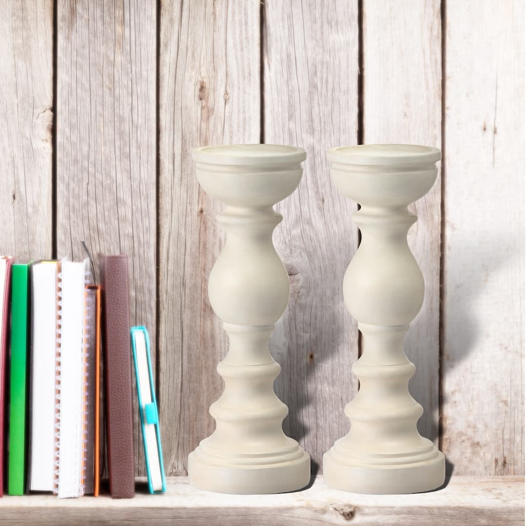 Resin Nantucket Candlestick 12"