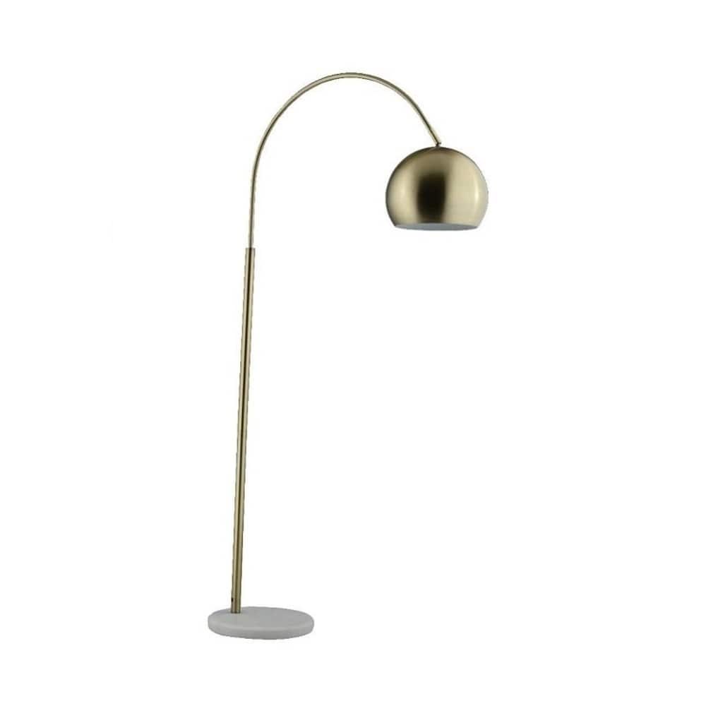 Marble Base Arched Floor Lamp - N/A