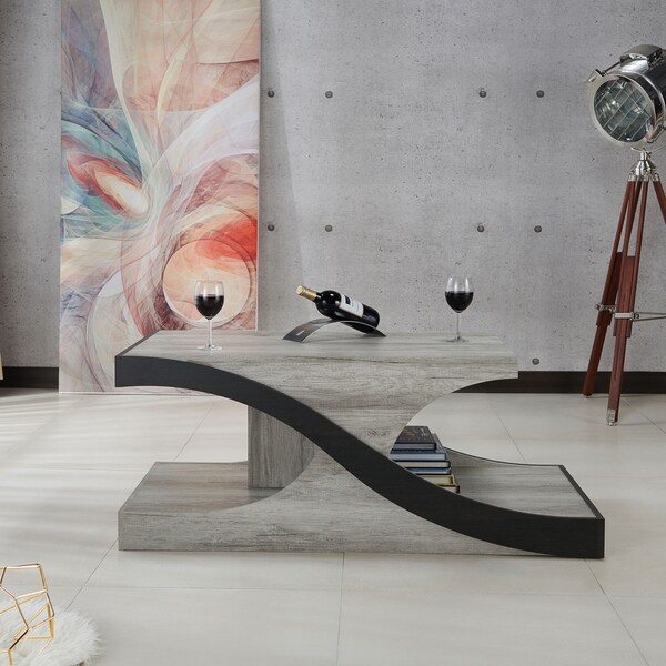 Furniture of america villetta modern best sale vintage grey coffee table