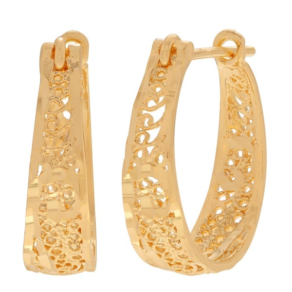 Sterling Silver Filigree Hoop Earrings Free Shipping On Orders Sterling Silver Filigree Hoop Earrings