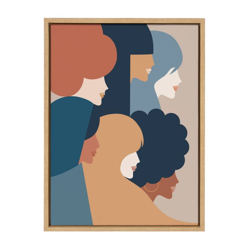 Kate and Laurel Sylvie We Persist Earthy Canvas by Dominique Vari - 18x24 - Plastic - Brown