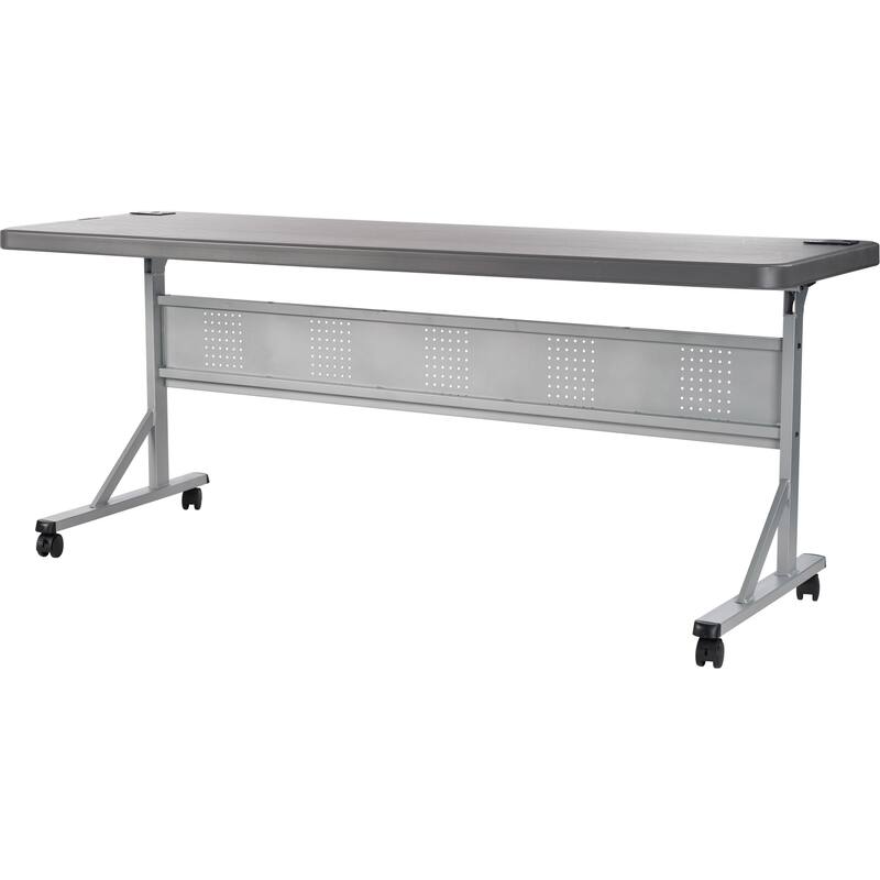 NPS 24 x 72 Flip-N-Store Training Table, Charcoal Slate - Grey