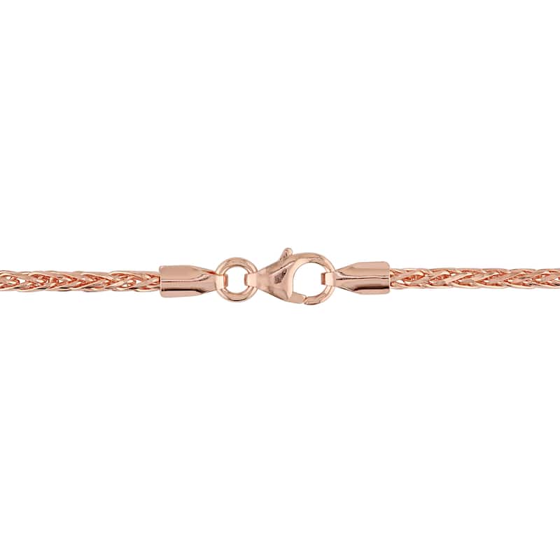 Miadora 18k 2-tone Rose and White Gold 1/4ct TDW Diamond Oval Halo Clustered Drop Necklace