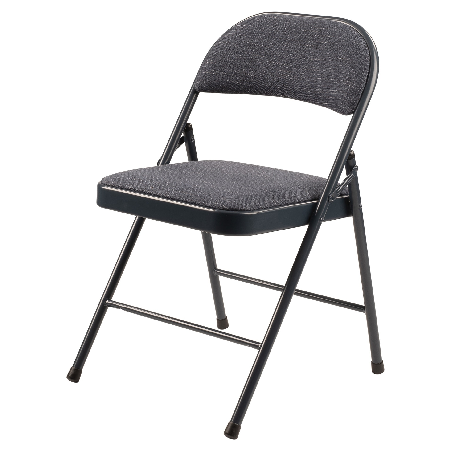 black padded folding chairs